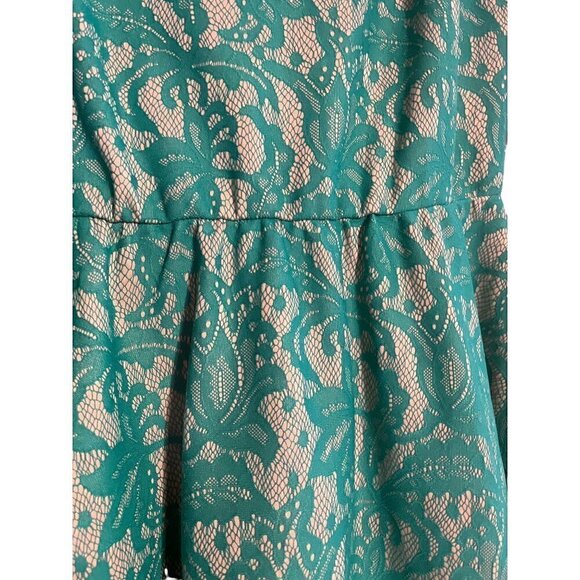 Green and Cream Medium Sleeveless Dress, Soulmates - Picture 2 of 5